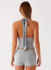 Roxy Halter Top - Grey
